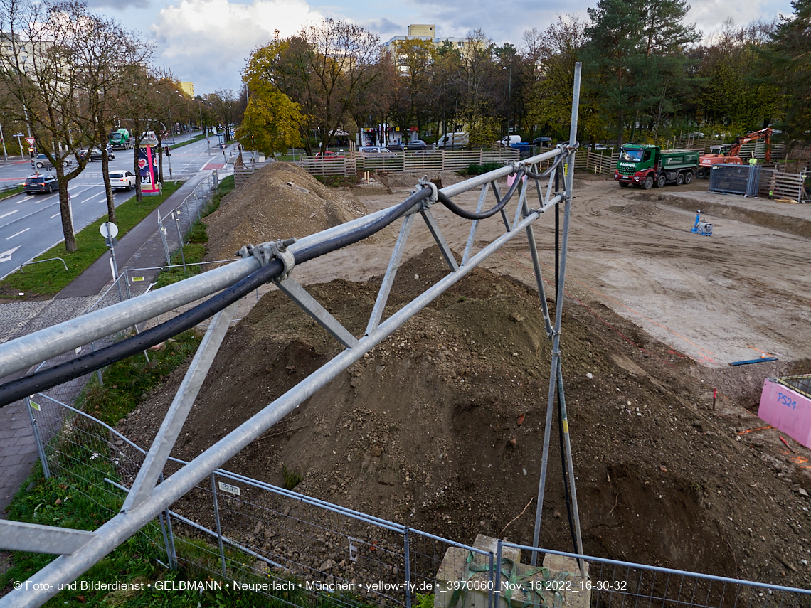16.11.2022 - Baustelle an der Quiddestraße Haus für Kinder in Neuperlach